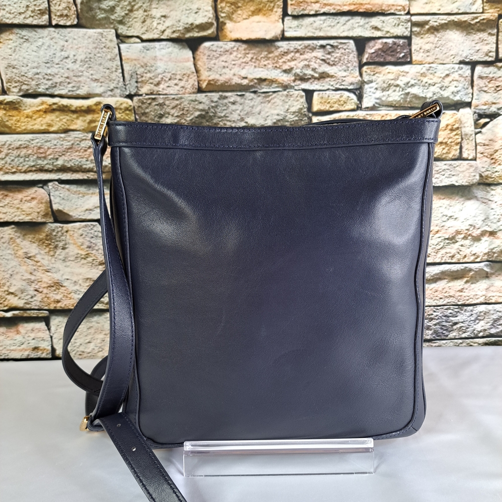 TORY BURCH LEATHER CROSSBODY BAG in STO~A~WAY NAVY - Picture 6 of 16